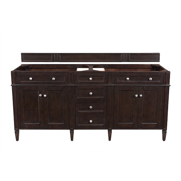 James Martin Vanities Brittany 72in Double Vanity Cabinet, Burnished Mahogany 650-V72-M-BNM - main